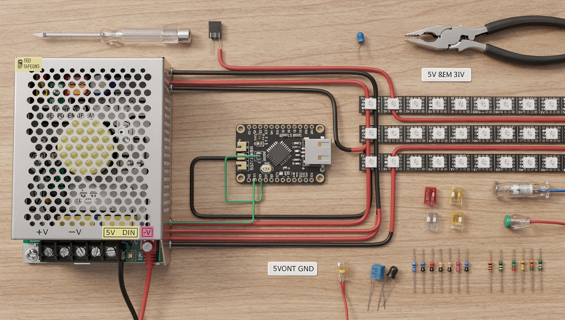 Ultimate WLED Setup Guide: ESP32, Power Injection & Multi-Strip Config